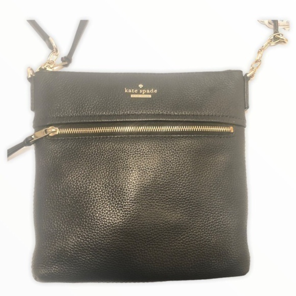 Kate spade black leather crossbody bag